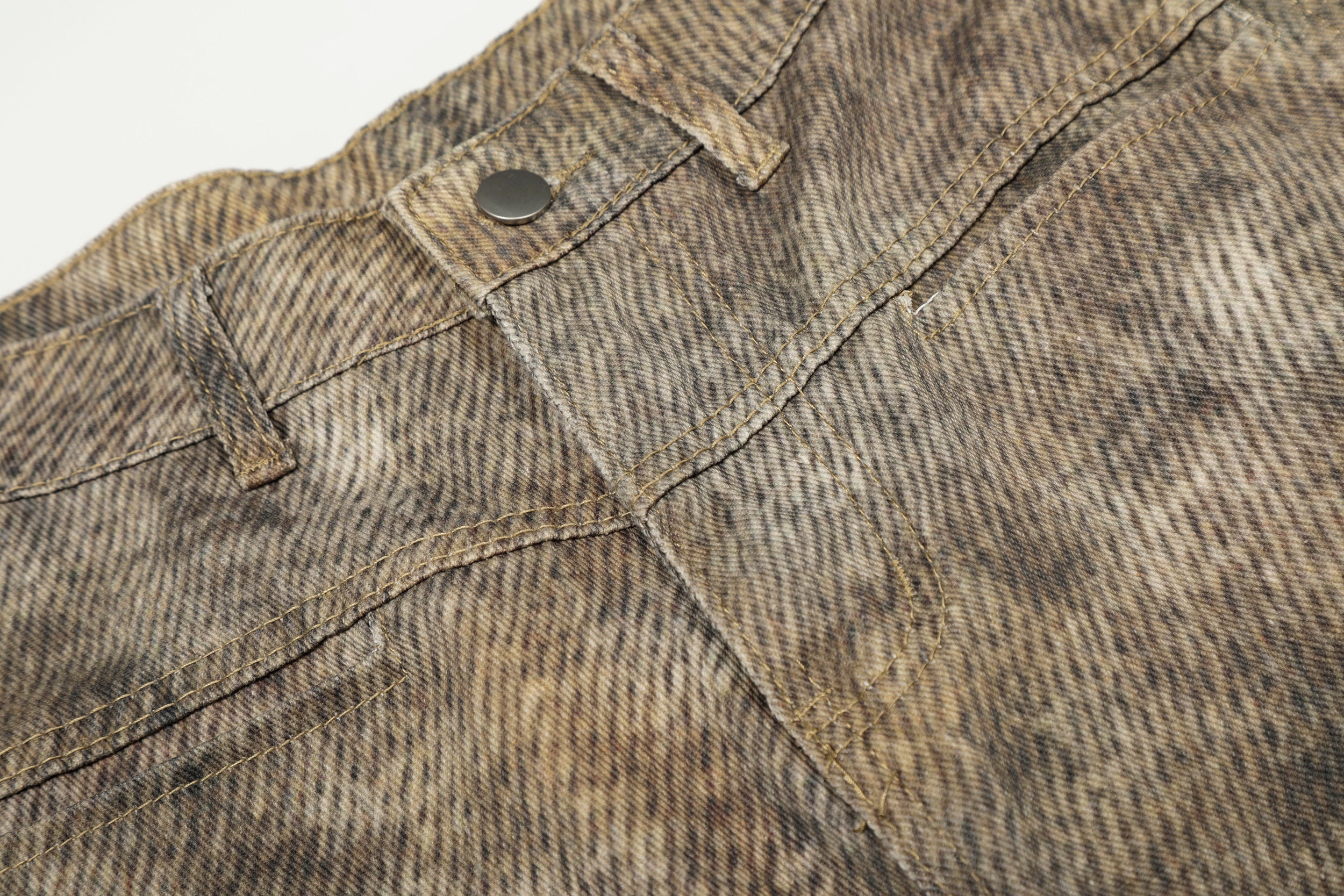 Leopard Wash Wide-Leg Jeans | Vintage Streetwear Denim