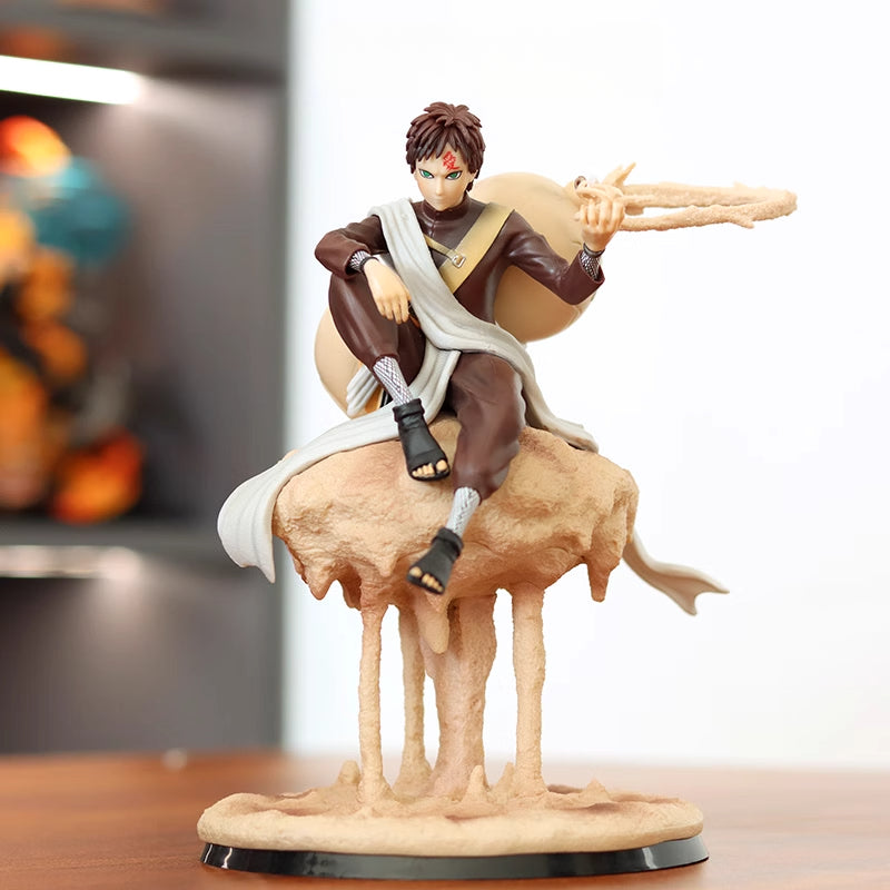 Gaara Action Figure - 27 ซม. Collector Edition | ท่าทางแบบไดนามิกด้วยน้ำเต้าทรายและฐาน