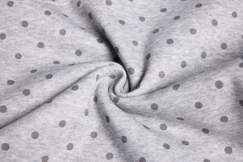 Polka Dot Wide-Leg Sweatpants with Stripe Detail | Omirad