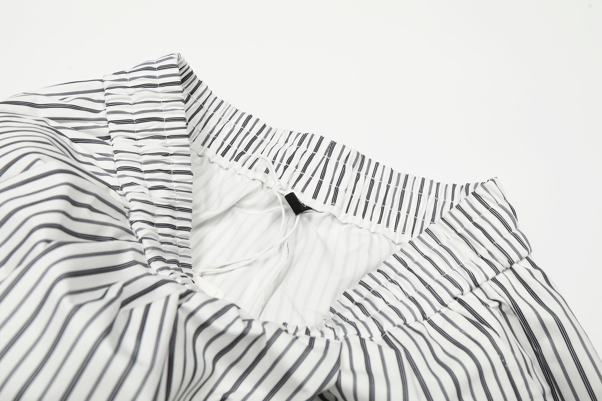 Striped Wide-Leg Relaxed Pants | Elastic Waist Lounge Trousers