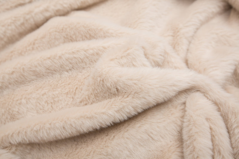 Faux-Fur Hooded Oversized Bomber Jacket | 100% Cotton