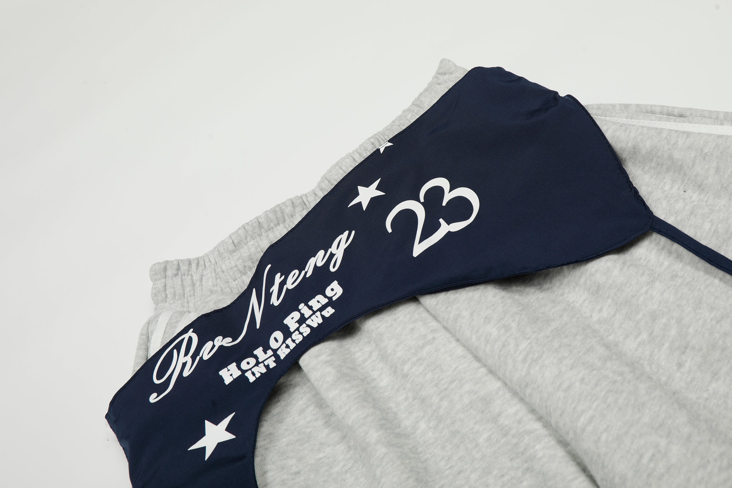 Double-Waist Retro Print Wide-Leg Track Pants | Streetwear