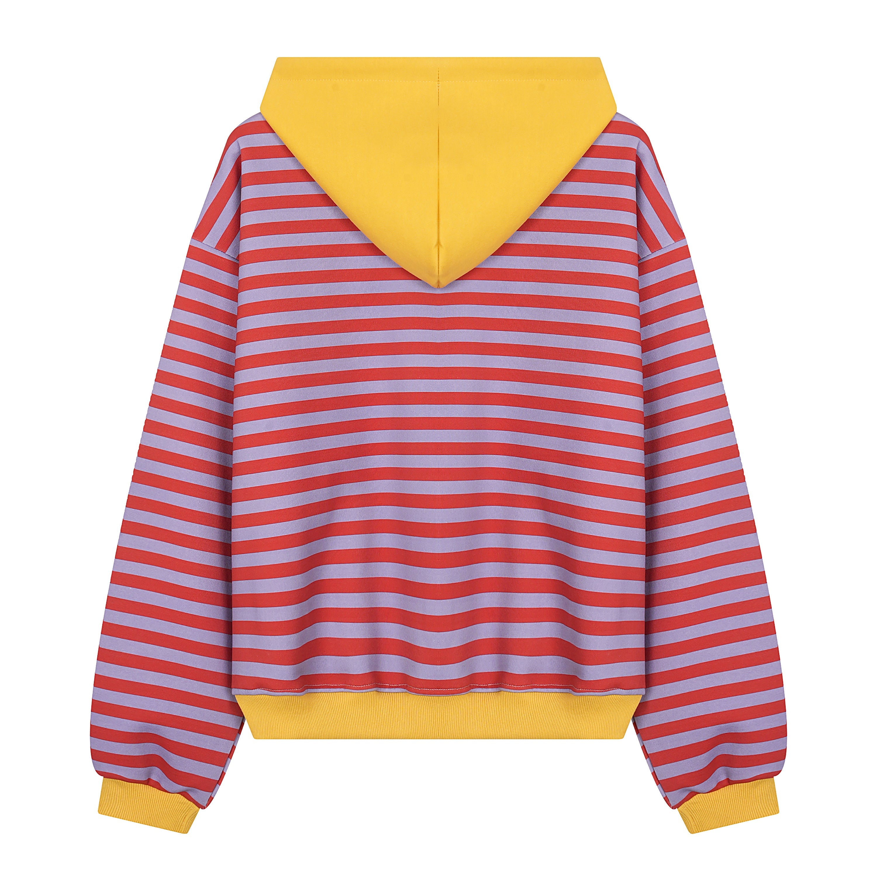 Omirad Striped Zip-Up Hoodie | Retro Colorblock Streetwear
