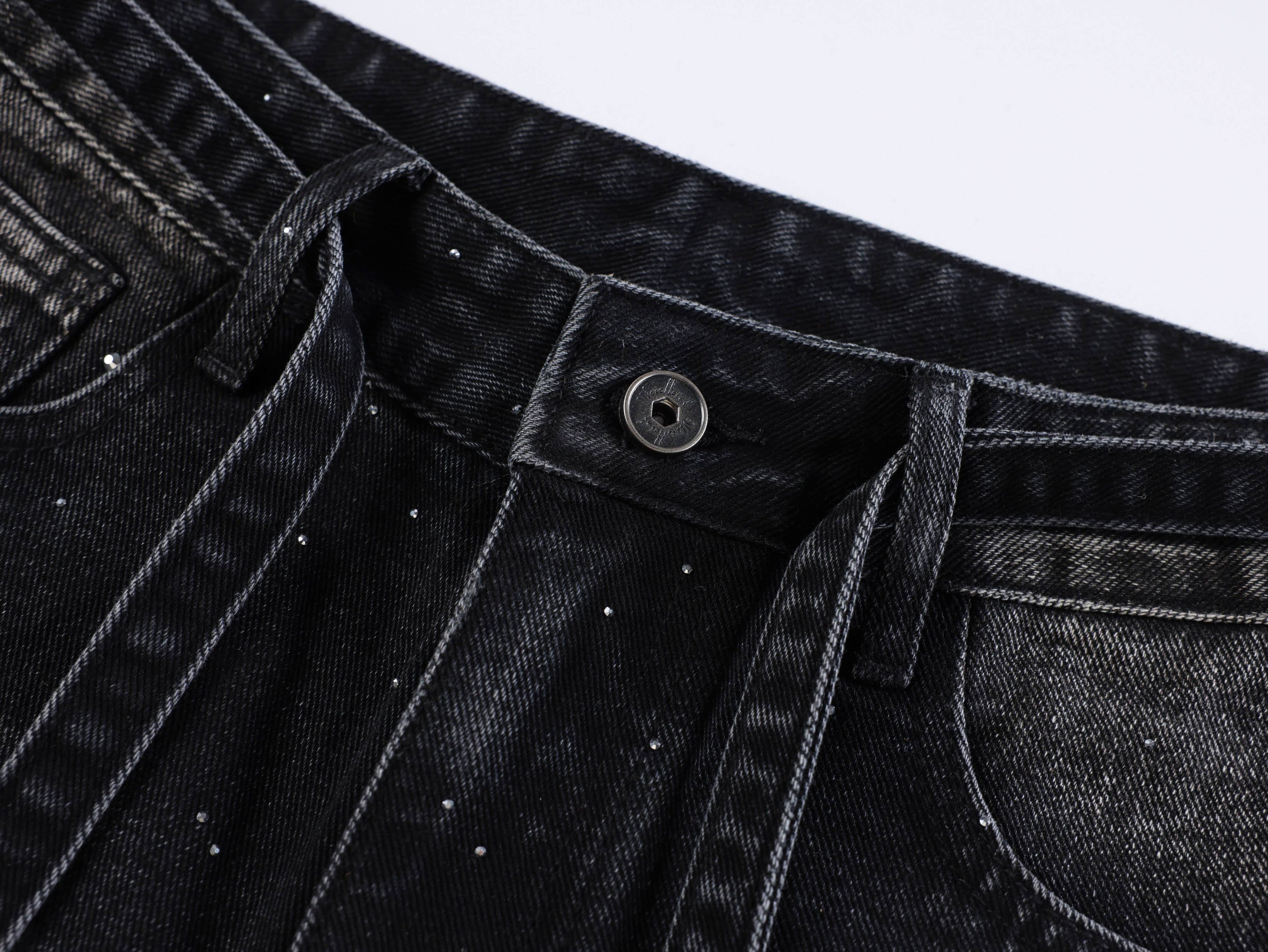 Omirad Starlight Dust Wide-Leg Baggy Jeans | Rhinestone Denim