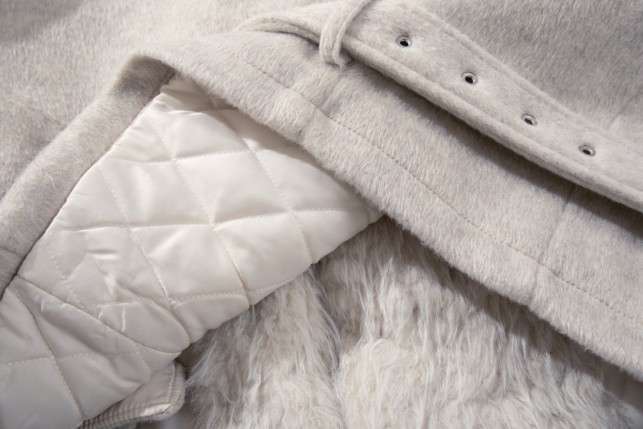 Faux Fur Collar Belted Cropped Jacket | Omirad