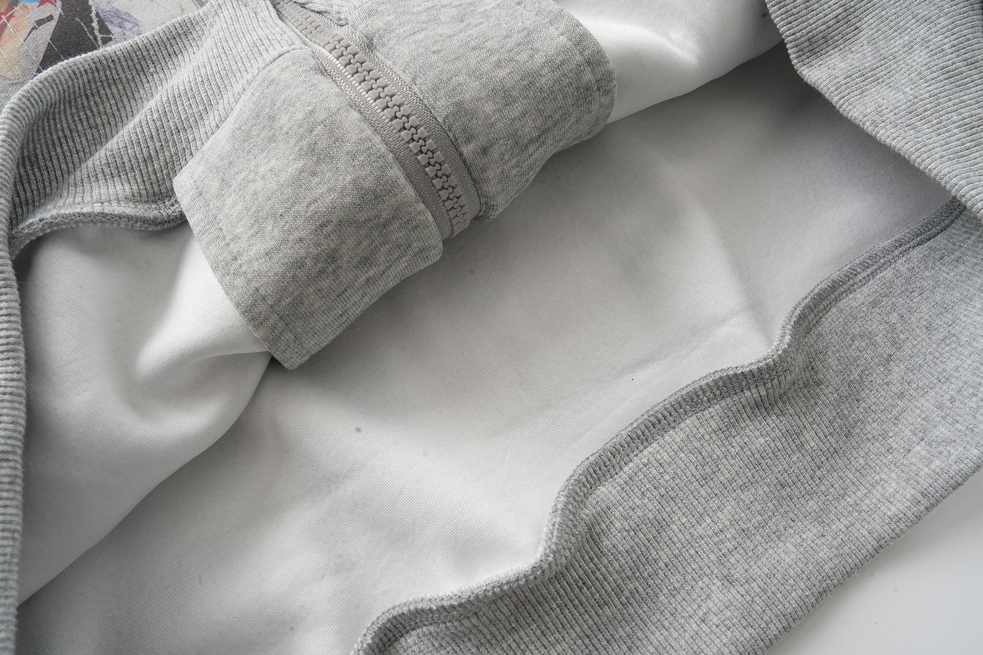 Omirad Business Card Graphic Zip Hoodie | Heather Grey
