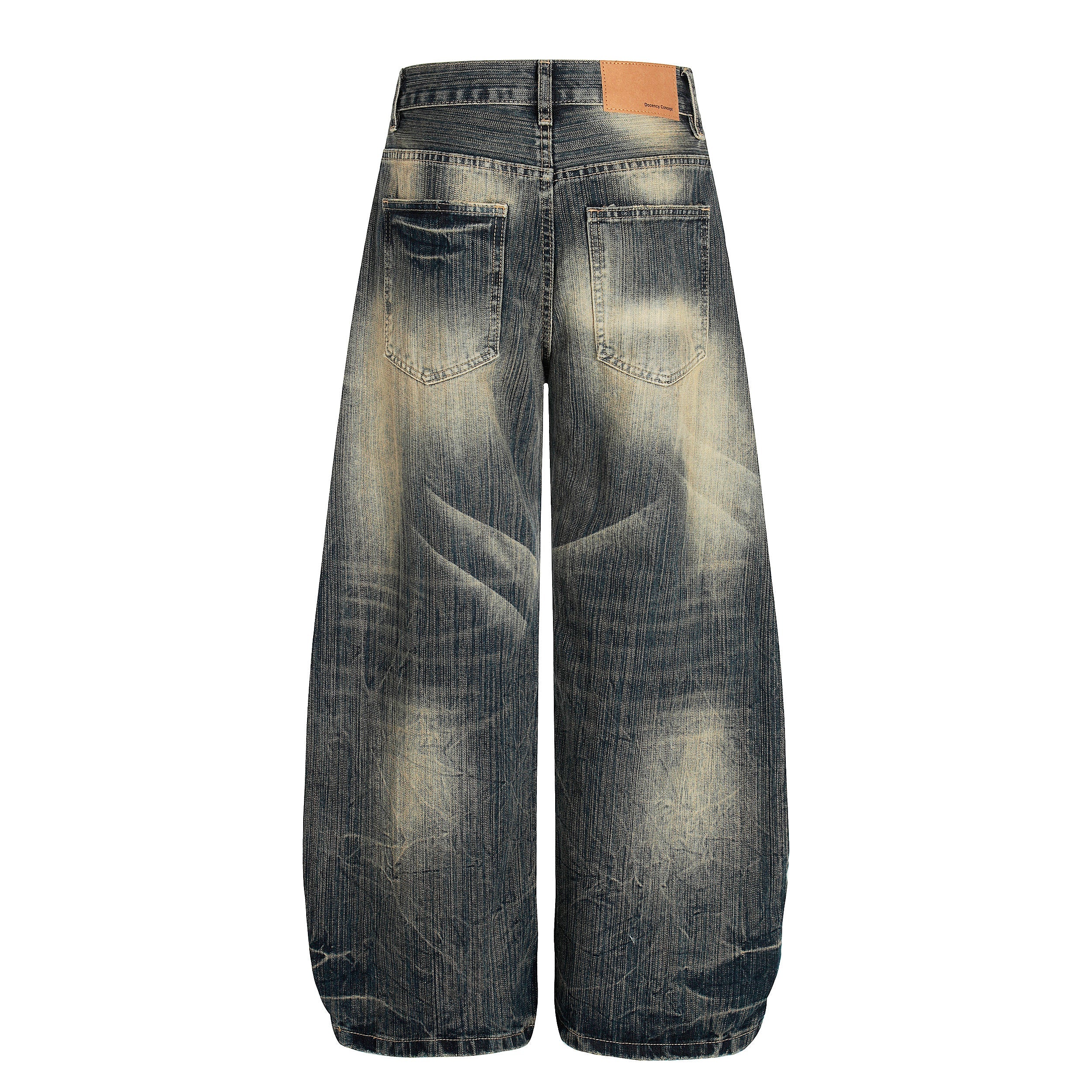 Vintage Washed Wide-Leg Denim Pants | Relaxed Streetwear Fit