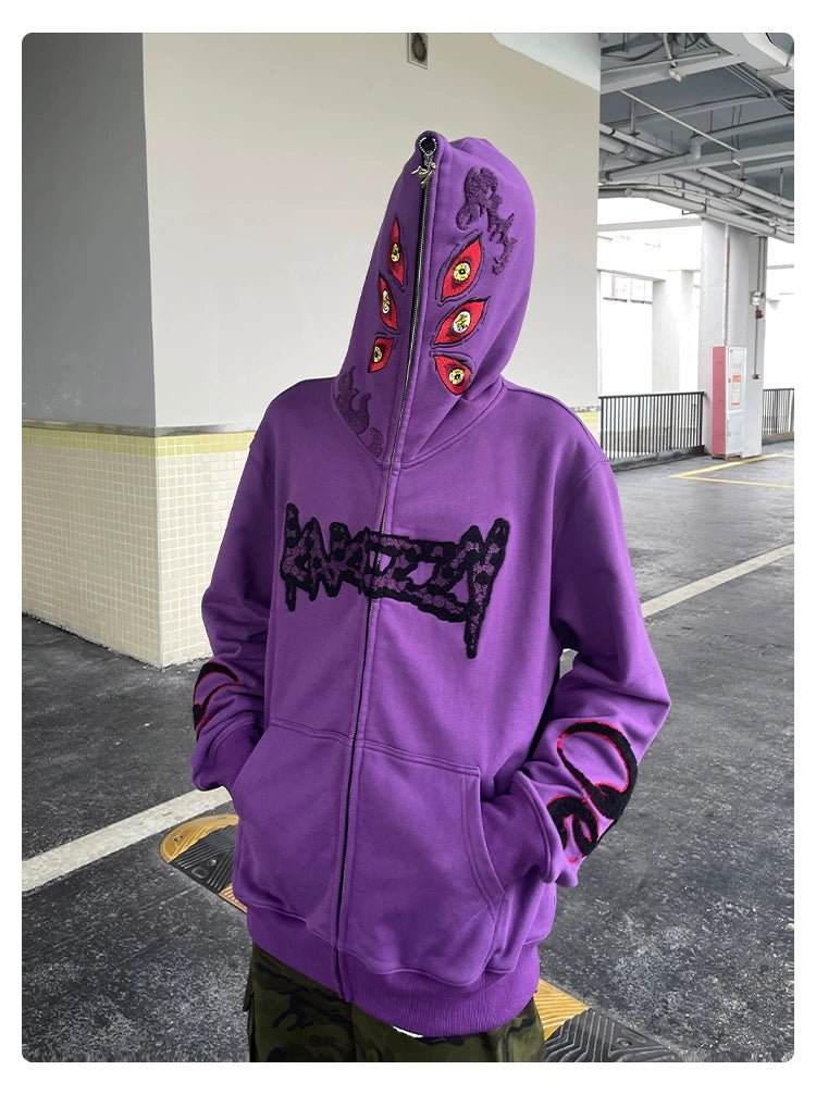 Demon Slayer Full Zip Hoodie - Seakoff