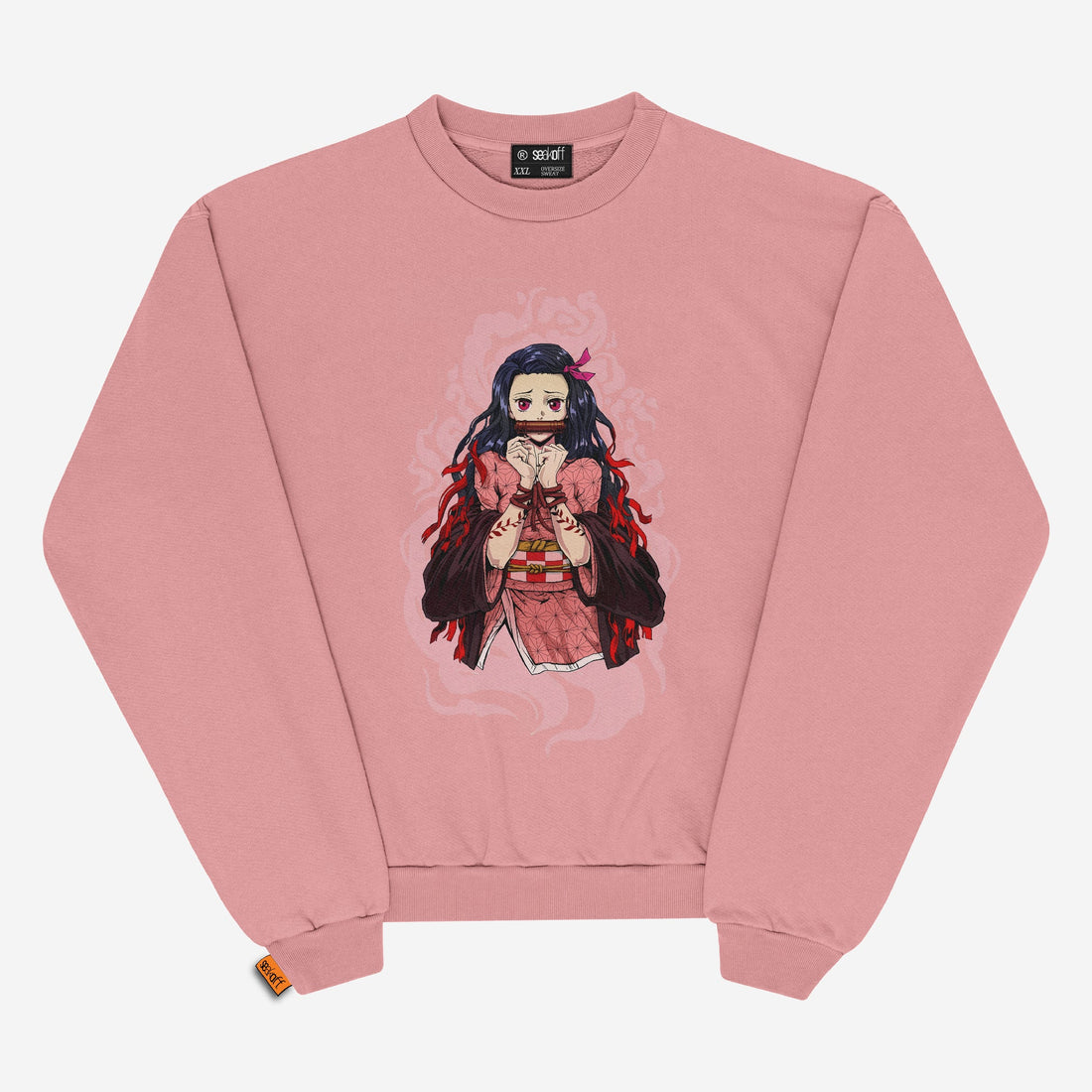 Demon Slayer Nezuko Kamado Oversized Sweatshirt | Premium Anime Apparel - Seakoff