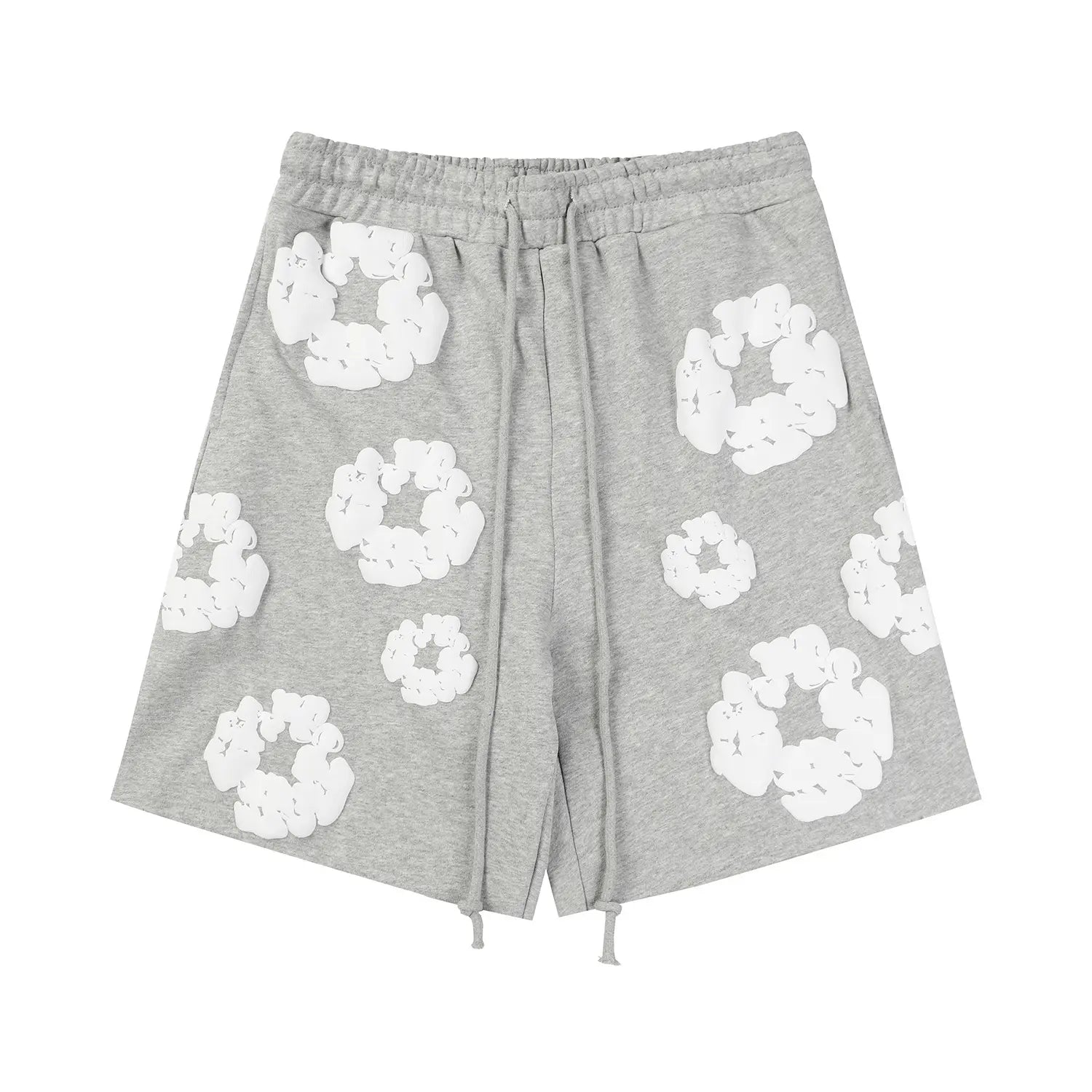 Shorts de survêtement Denim Tears Cotton Wreath en molleton – Gris chiné