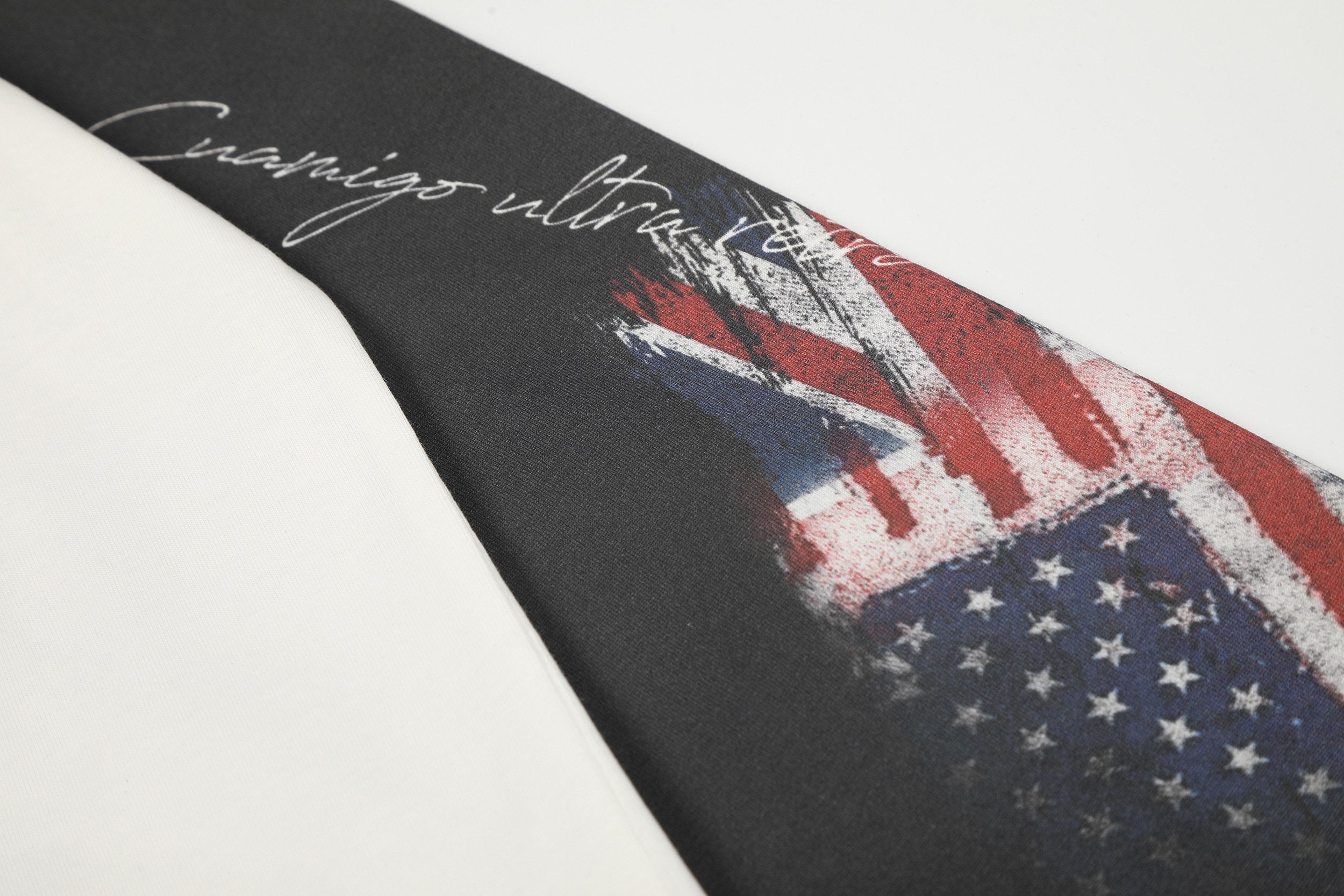 Vintage Collage Long Sleeve Tee | Contrast Panel Streetwear