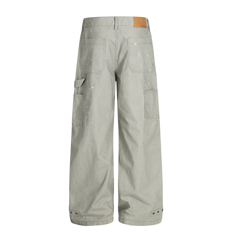 Paint-Splatter Carpenter Pants | Heavyweight Cotton Workwear