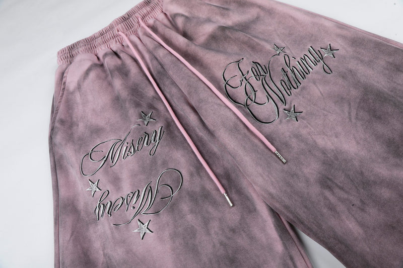 Omirad Misery Was Nothing Washed Wide-Leg Sweatpants