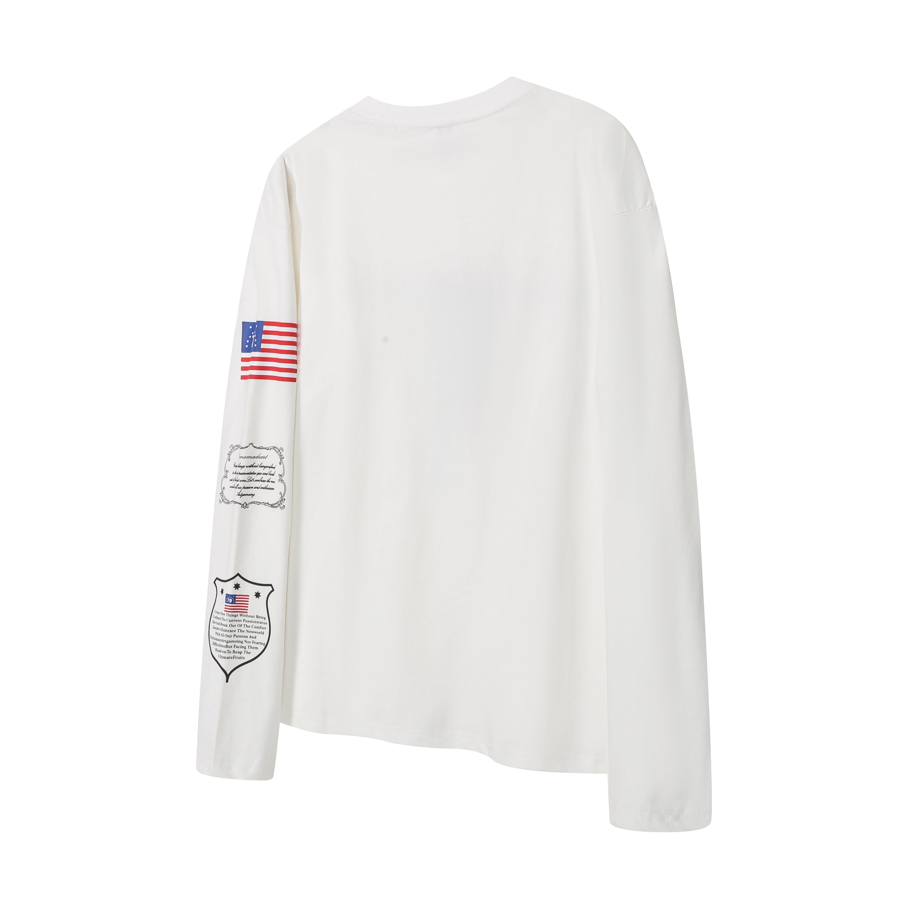 Homemade Flag Graphic Long Sleeve Tee | Oversized Streetwear