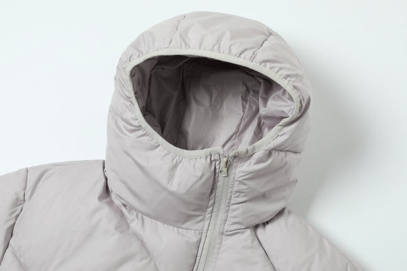 Asymmetric Zip Hooded Puffer Jacket | Streetwear Puffer