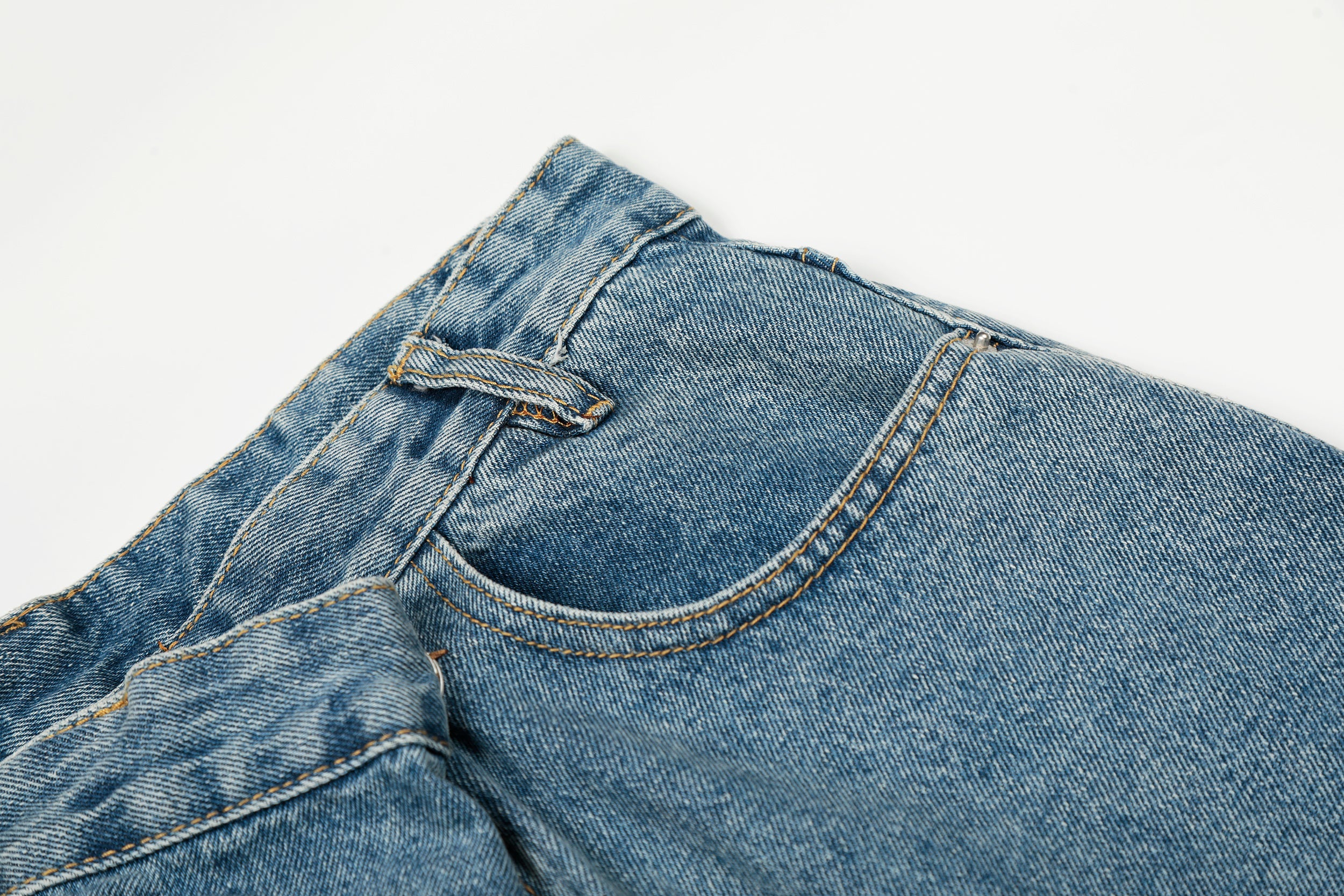 Asymmetric Waist Wide-Leg Denim Jeans | Deconstructed Streetwear