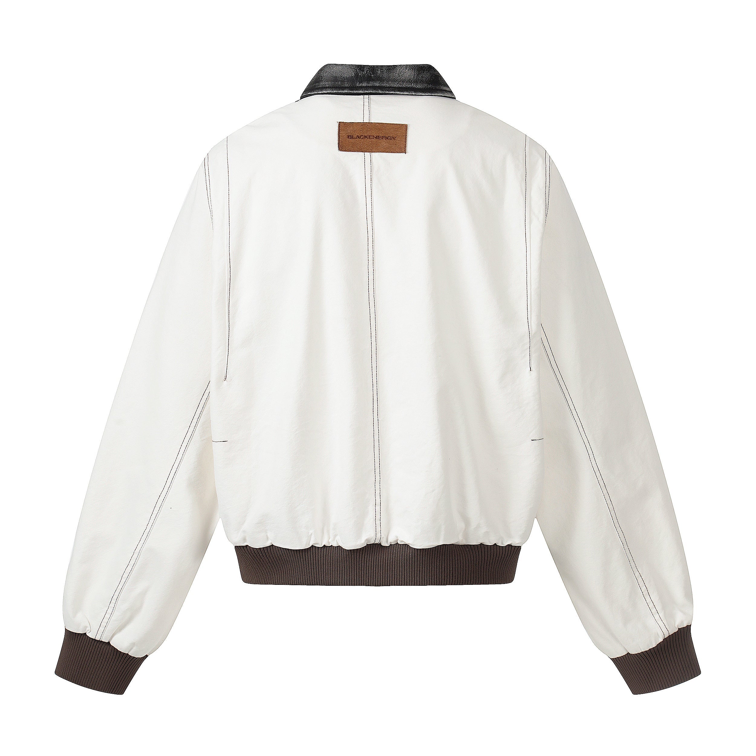 Omirad Sketch Detail Bomber Jacket | Contrast Collar Cotton