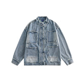 Distressed Denim Chambray Jacket on Sale - Men&