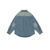 Distressed Denim Chambray Shirt on Sale - Men&