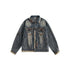 Distressed Plaid Denim Chambray Jacket on Sale - Men&