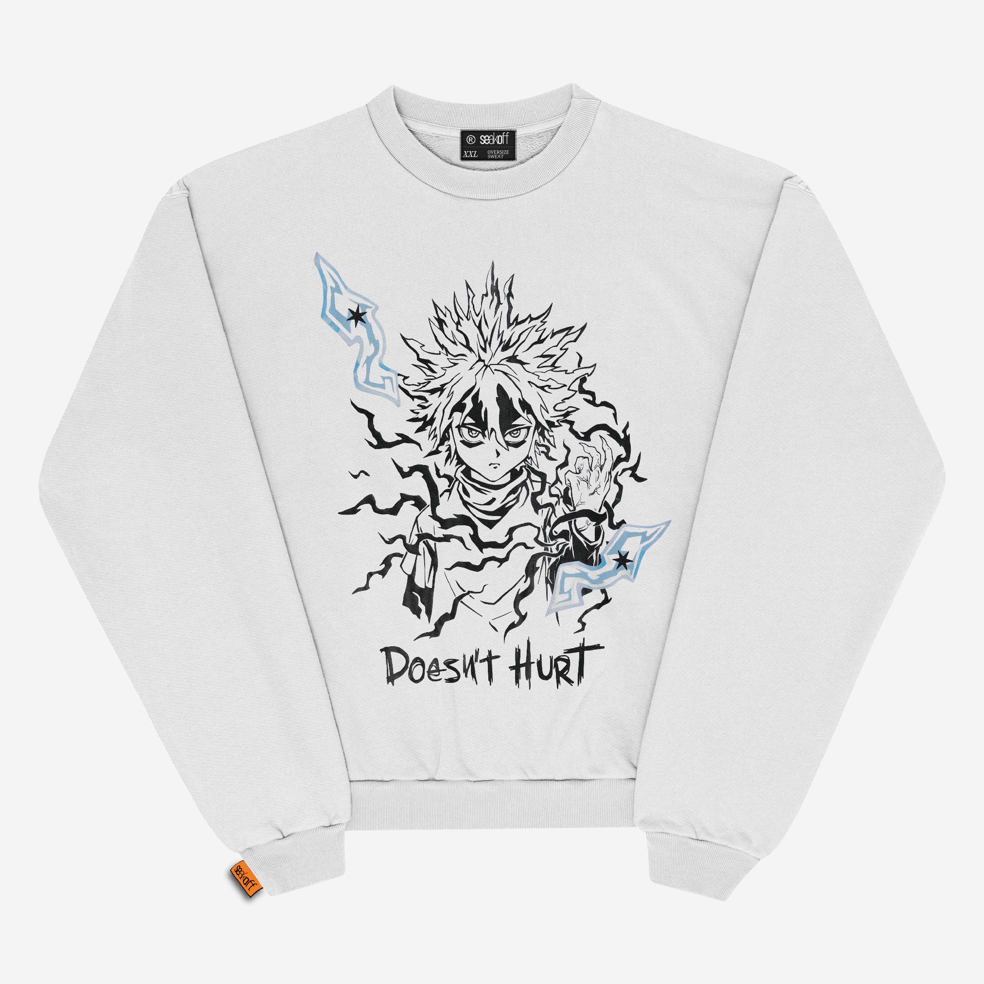 Doesn't Hurt Anime Character Oversized Sweatshirt | Stylish Anime Apparel - Seakoff