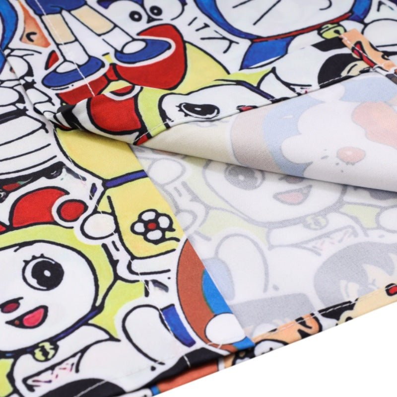 Doraemon anime button up shirt - Seakoff