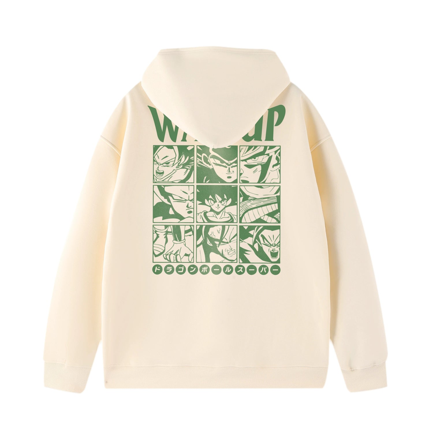 Dragon Ball Z Goku Wassup Hoodie – Anime - Inspired White Oversized Sweatshirt - Seakoff