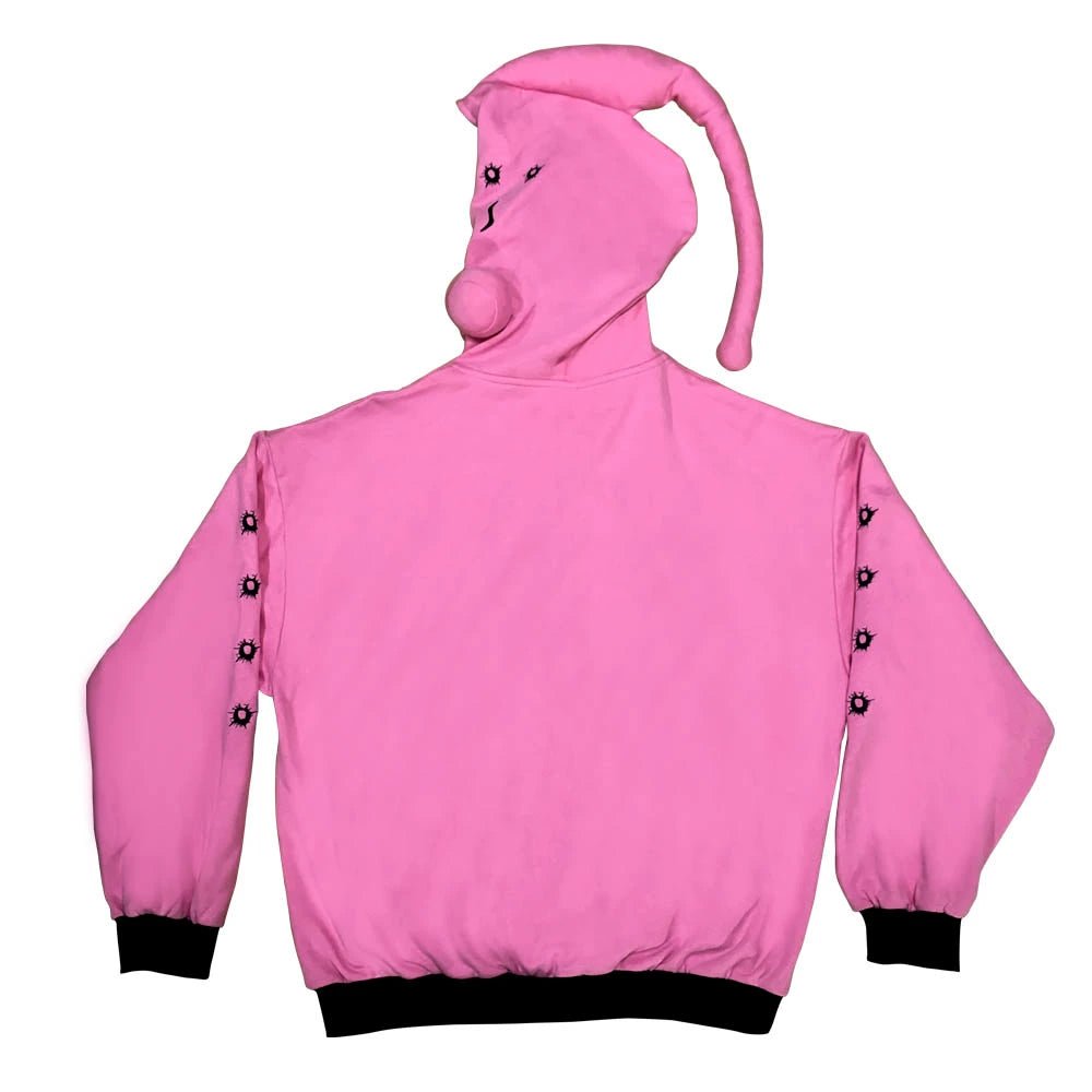 Dragon Ball Z Majin Buu Cosplay Hoodie – Anime - Inspired Pink Zip - Up Sweatshirt - Seakoff