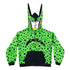 Dragon Ball Z Perfect Cell Cosplay Hoodie – Anime - Inspired Green Zip - Up Sweatshirt - Seakoff