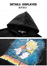 Dragon Ball Z Super Saiyan Hoodie – Anime - Inspired Black Pullover Sweatshirt - Seakoff