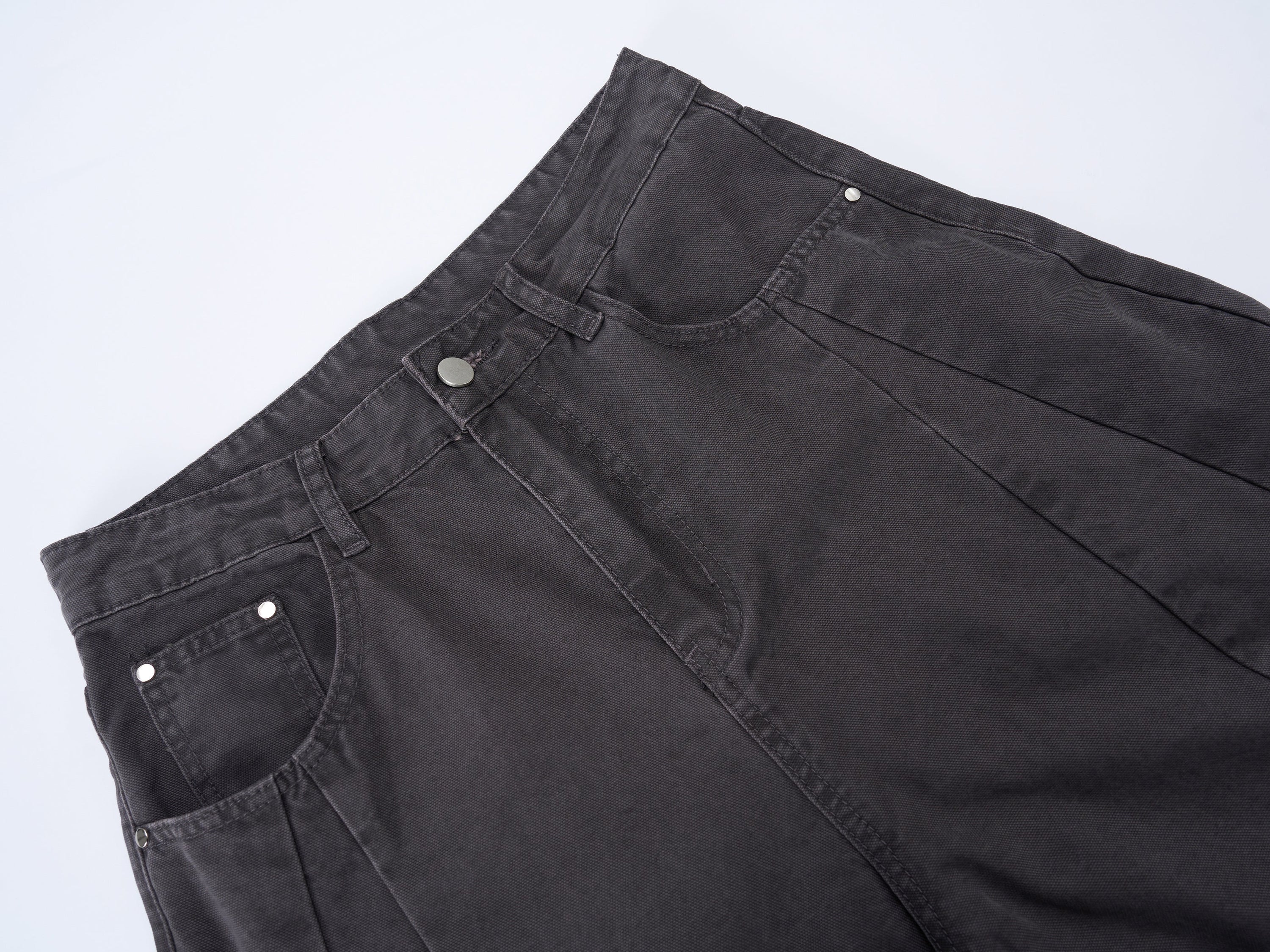 Structured Panel Barrel Wide-Leg Jeans | 100% Cotton