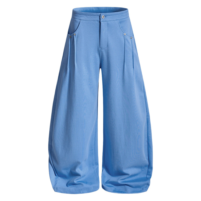 Omirad Flow Wide-Leg Pants | Oversized Draped Cotton Trousers
