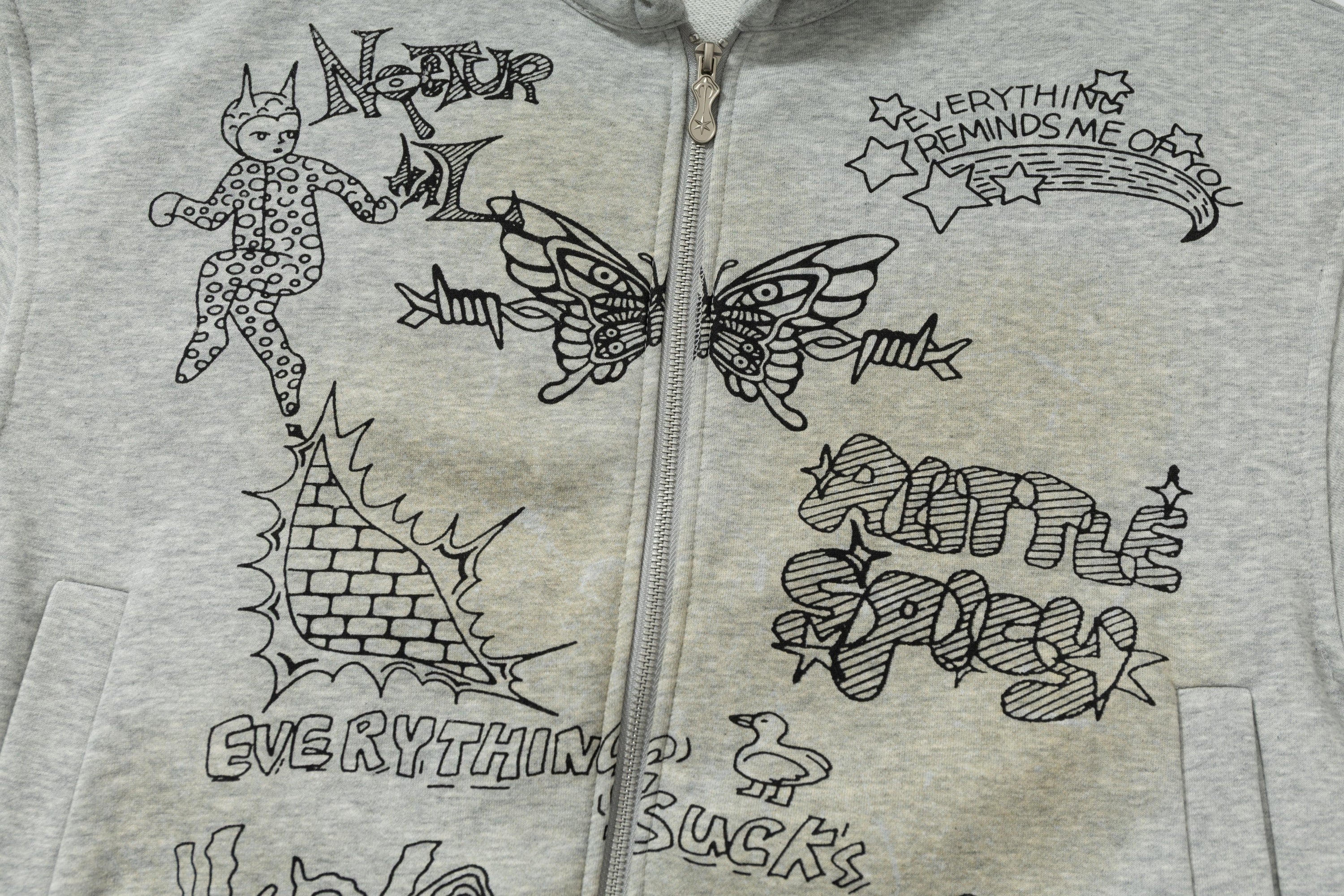 Omirad Doodle Graphic Zip Hoodie | Streetwear Statement