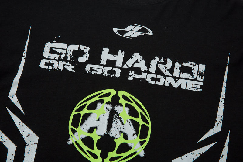 Go Hard Or Go Home Layered Racing Graphic Long Sleeve Tee
