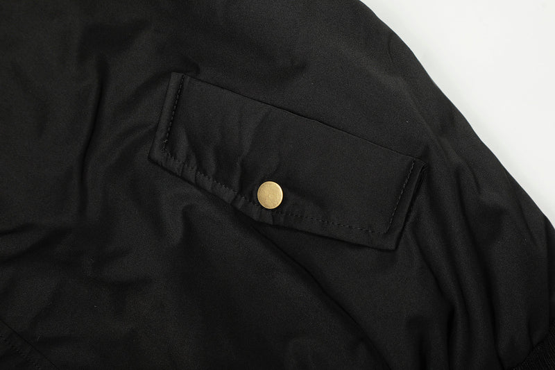 Faux-Fur Hooded Bomber Jacket | Military Streetwear