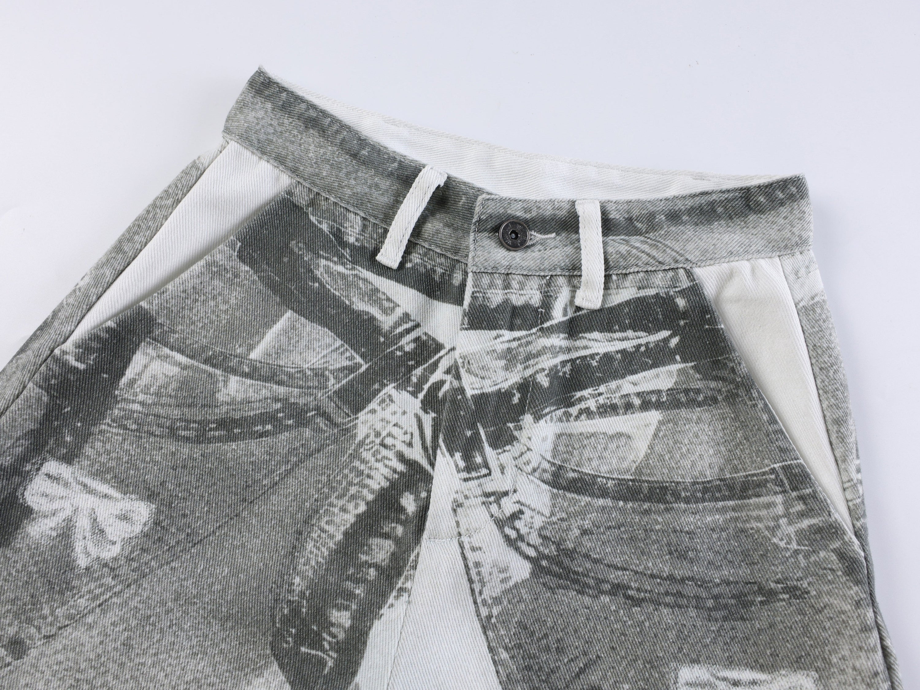 Omirad Graphic Panel Wide-Leg Pants | Streetwear Collage Print