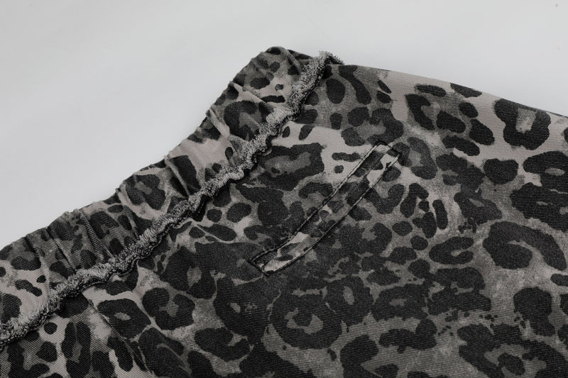 Omirad Leopard Skull Wide-Leg Pants | Y2K Streetwear
