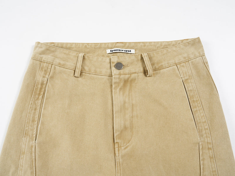 Omirad Wide-Leg Work Pants | Cotton Twill Utility Trousers