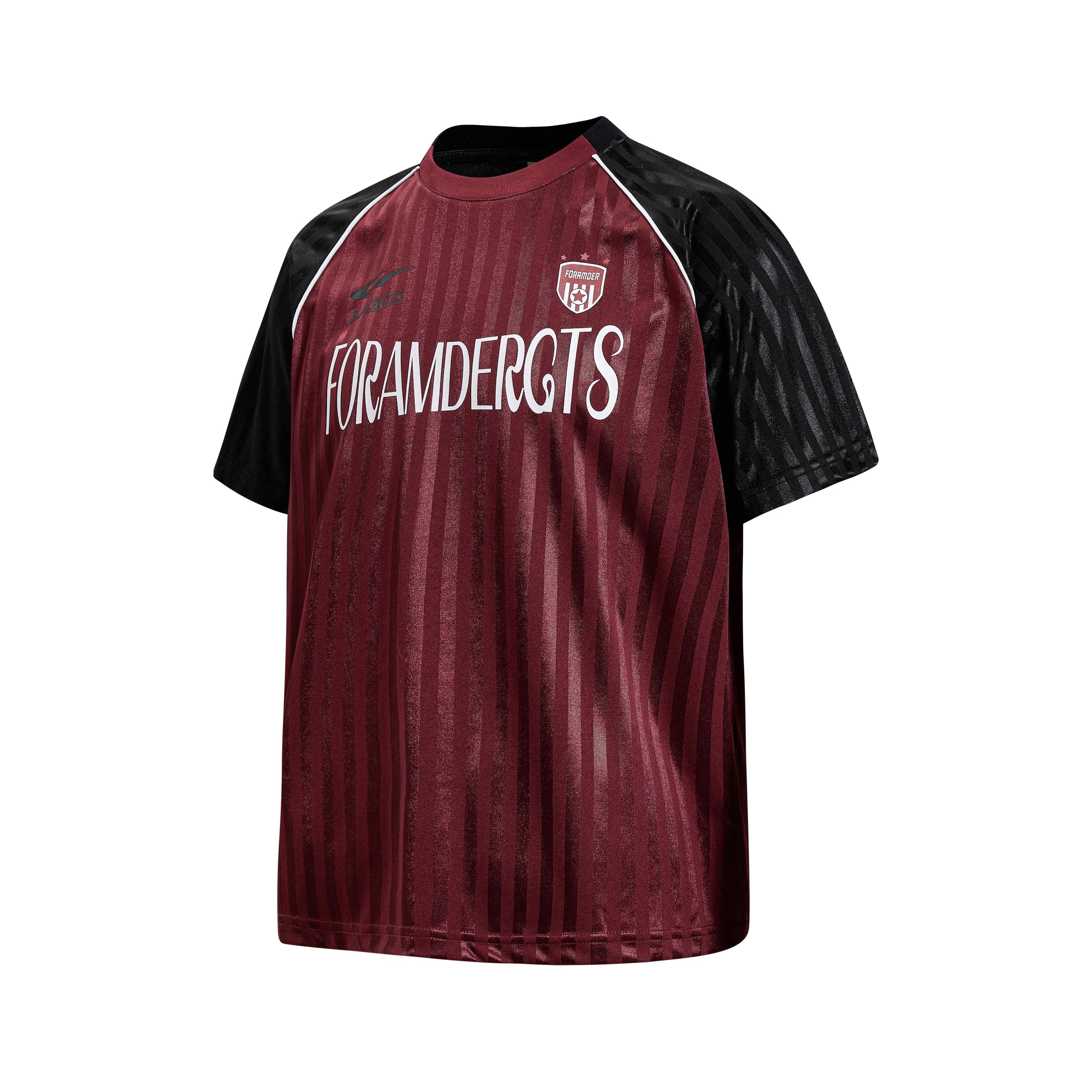 FORAMDERGTS Velocity Stripe Football Jersey Tee | BLACKGTS