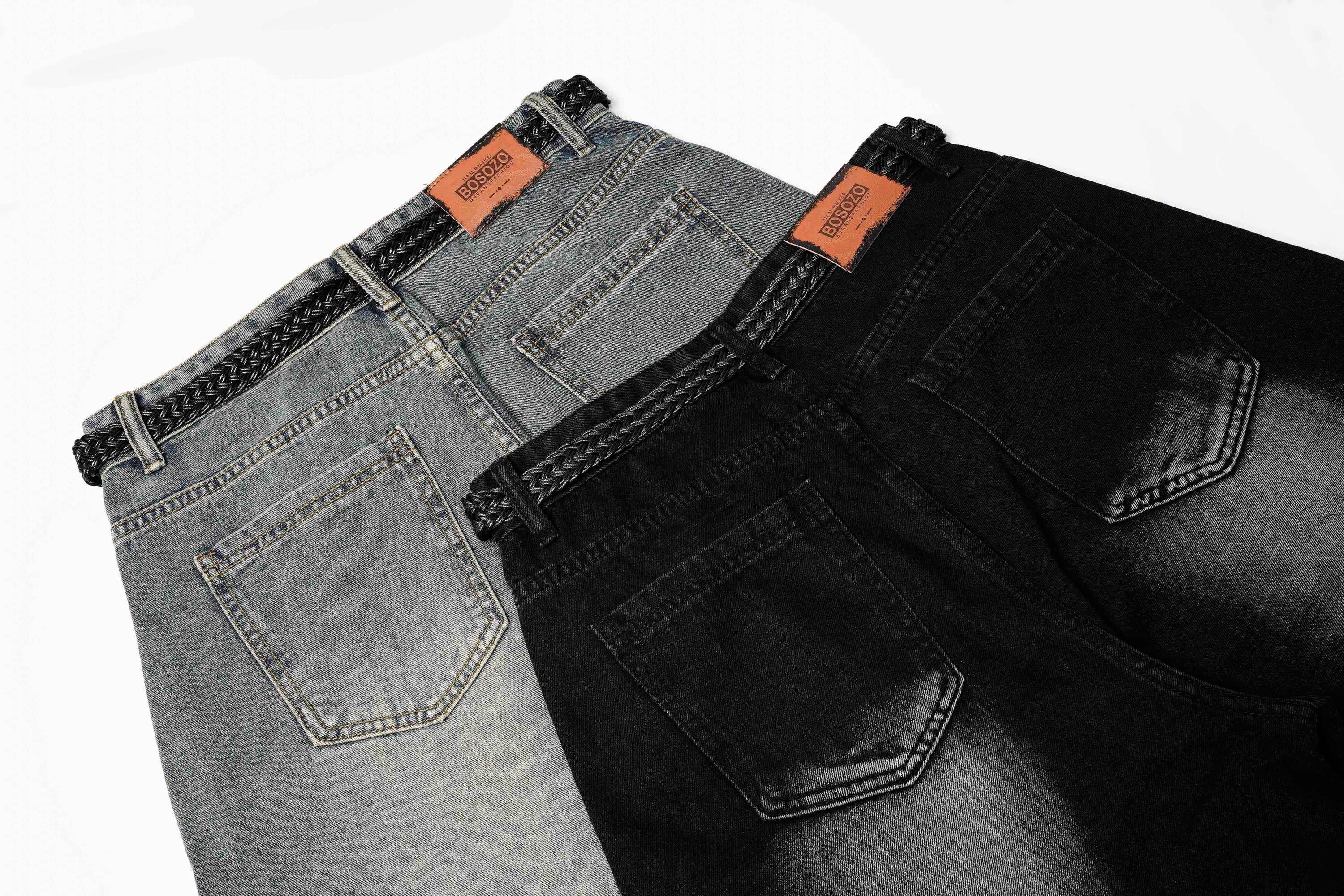 Omirad Layered Cargo Arc Jeans | Wide Leg Streetwear Denim