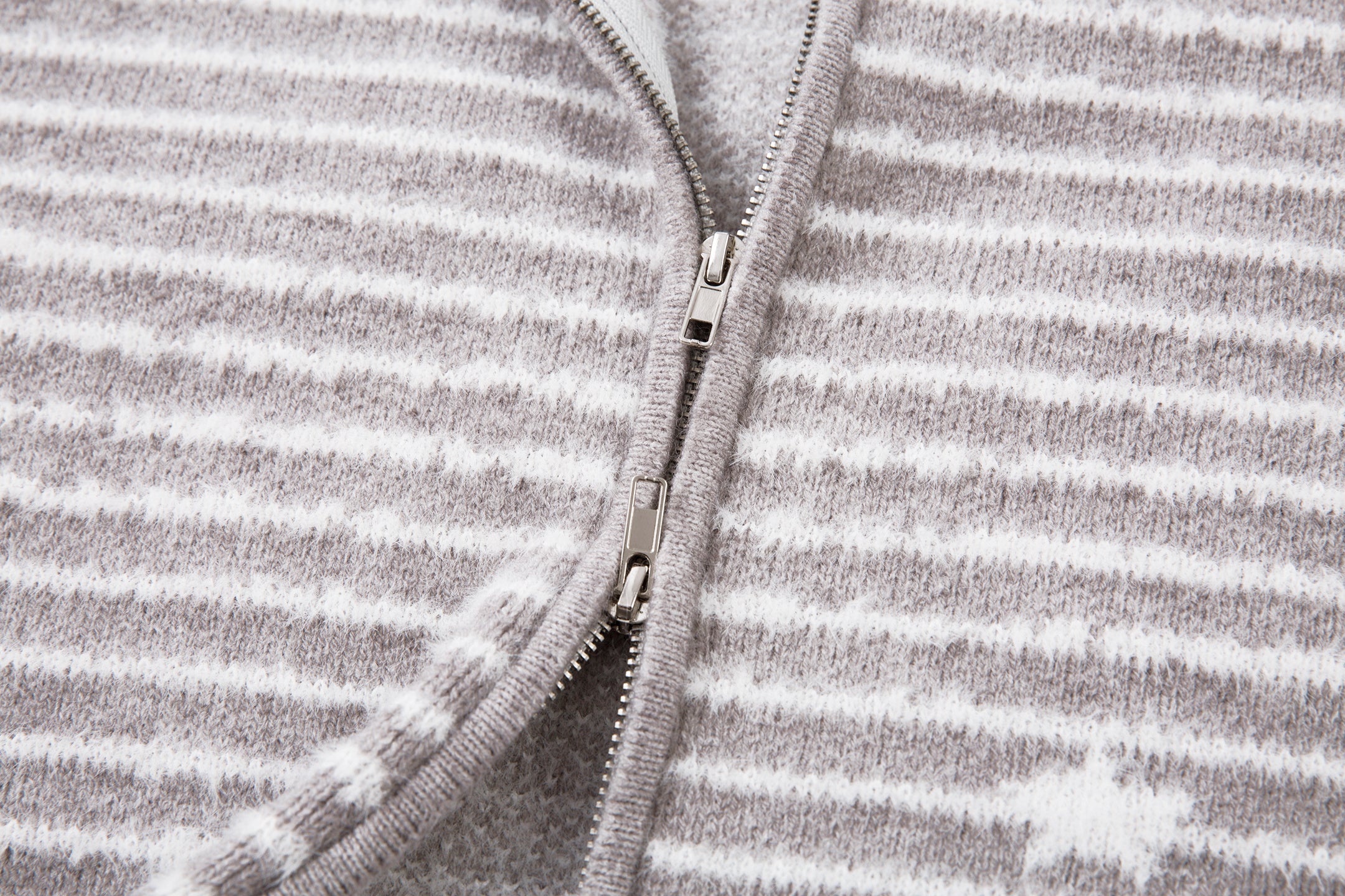 Star Knit Faux Fur Trim Hooded Zip Jacket | SEAKOFF