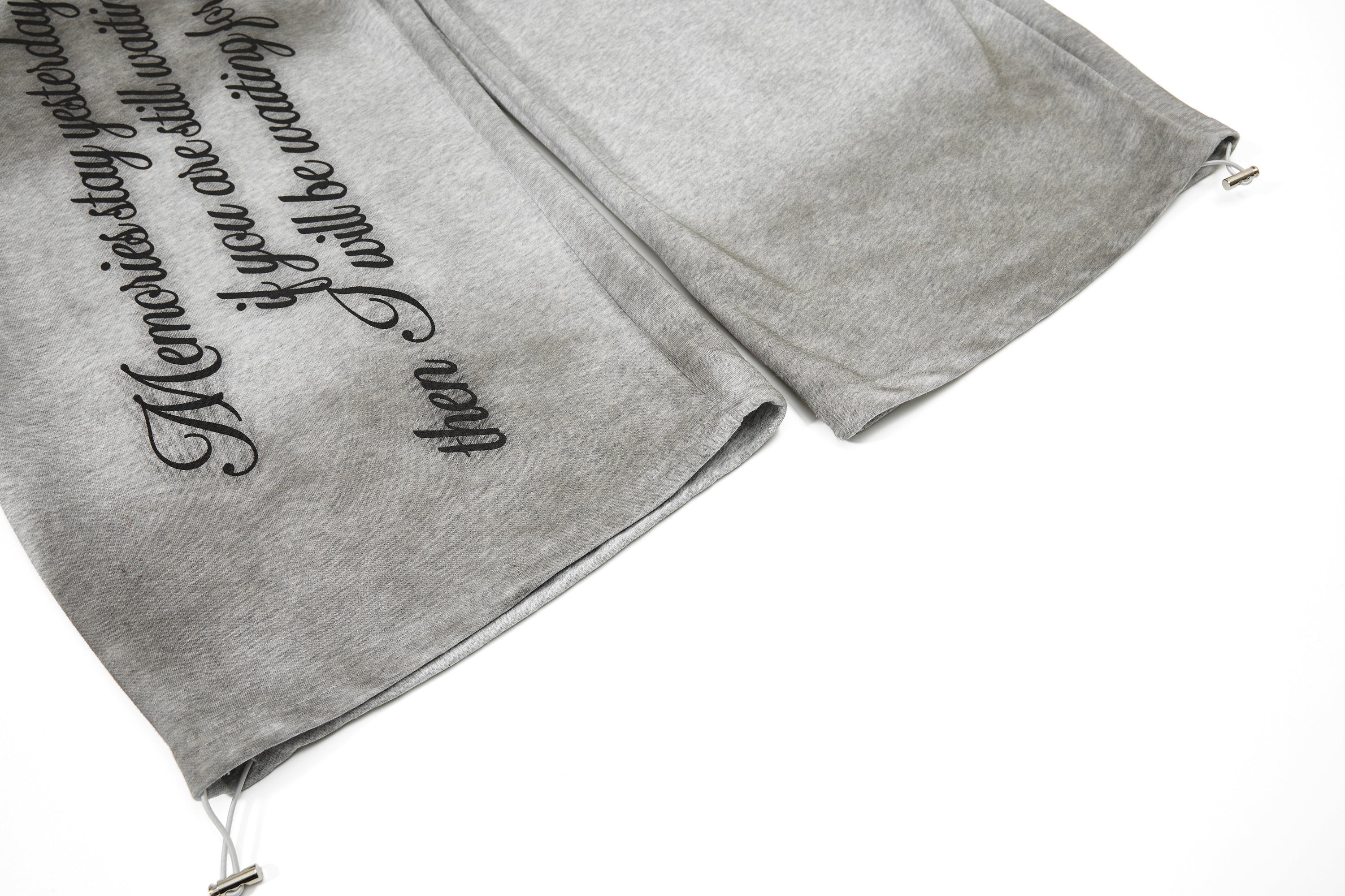 Gothic Cross Script Wide-Leg Sweatpants | Streetwear Joggers