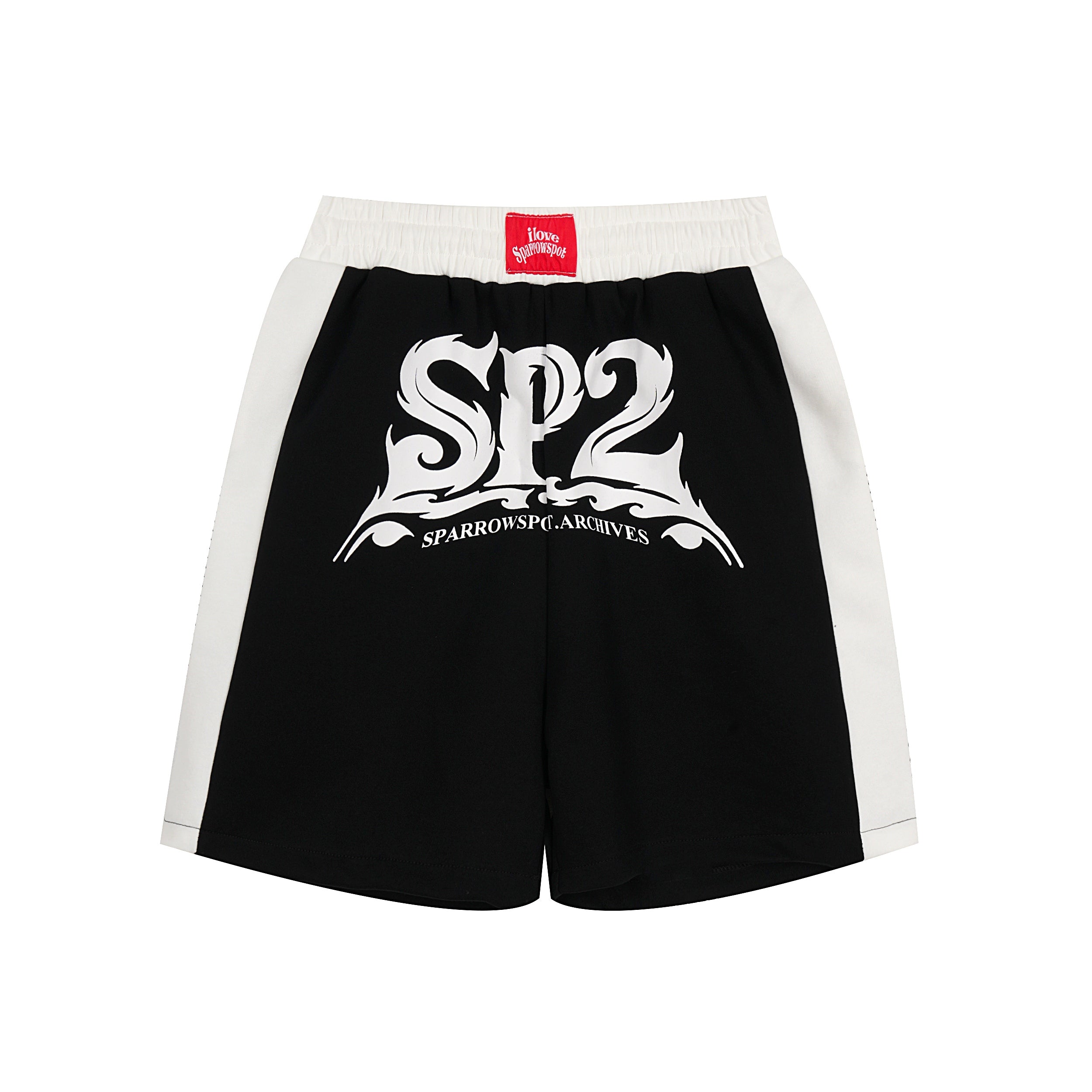SP2 Logo Sport Shorts | Contrast Panel Street Athletic Shorts
