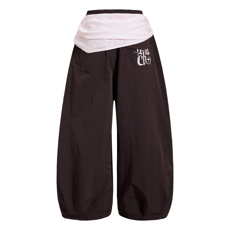 Omirad Layered Utility Wide-Leg Pants | Streetwear Nylon