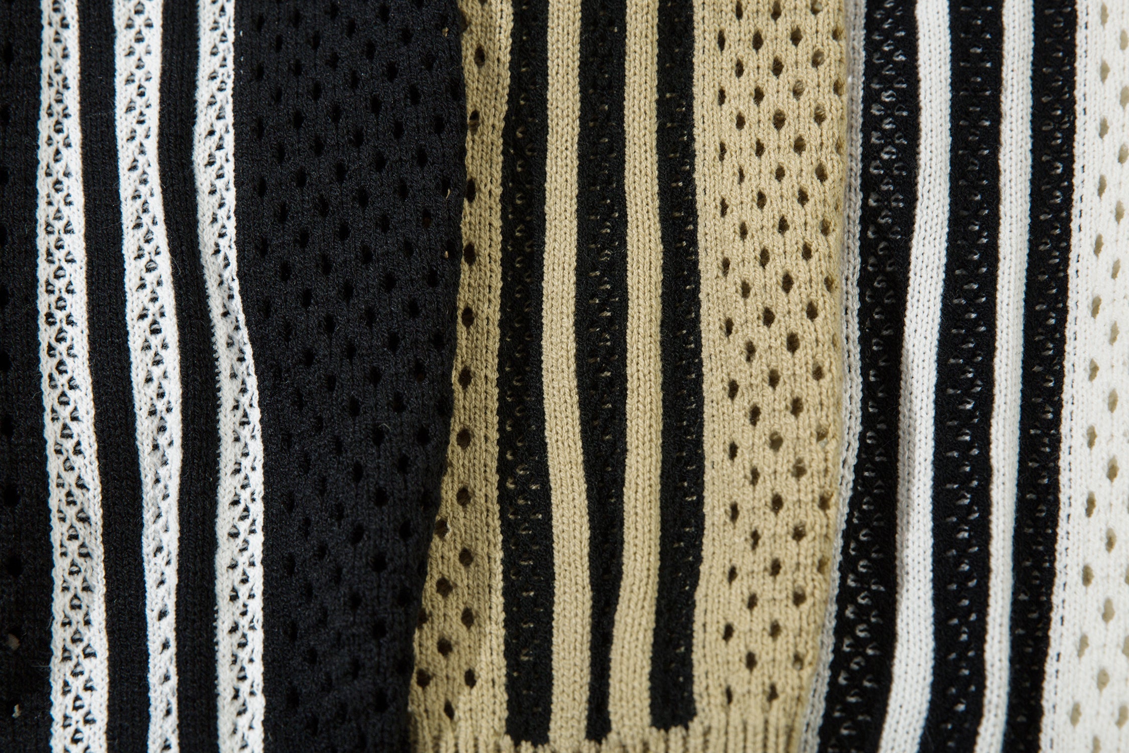 Omirad Striped Mesh Zip-Up Jacket | Sporty Open-Knit Layer