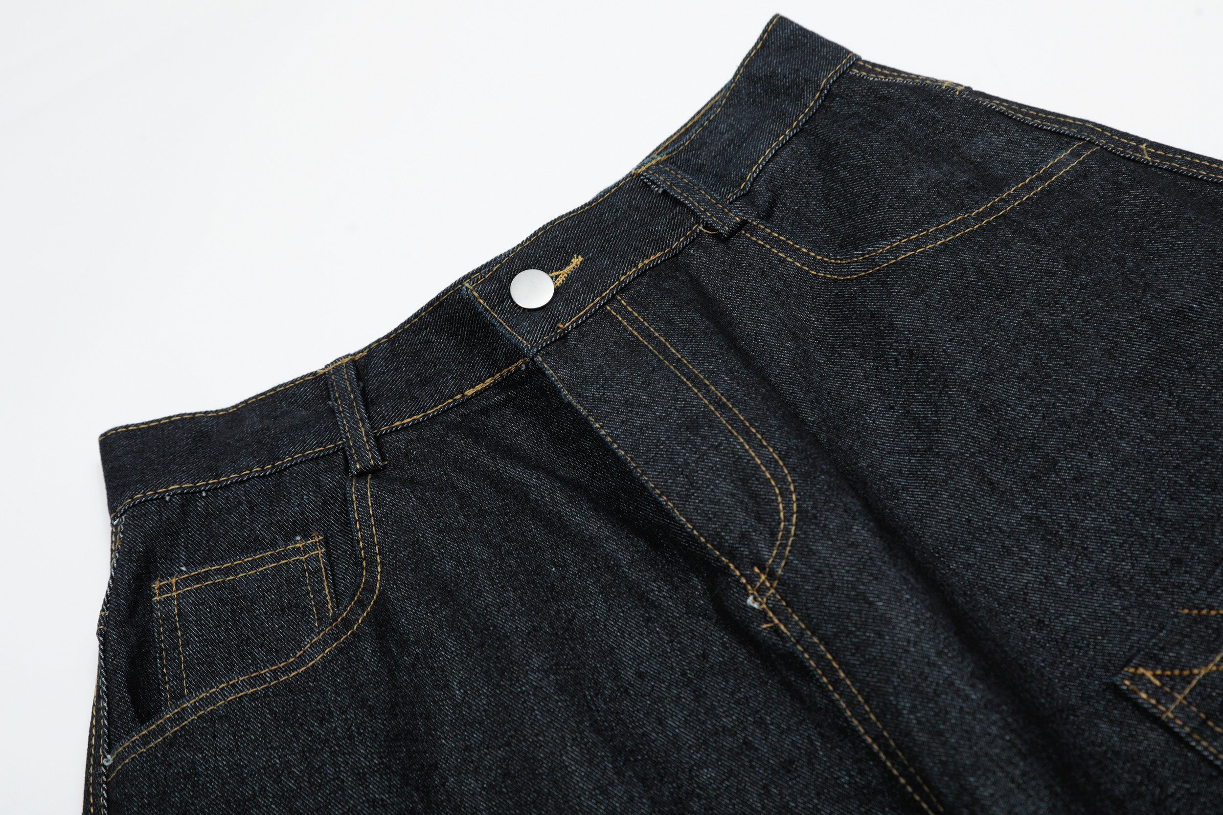 Omirad Arc Stitch Wide-Leg Denim Jeans | Y2K Streetwear