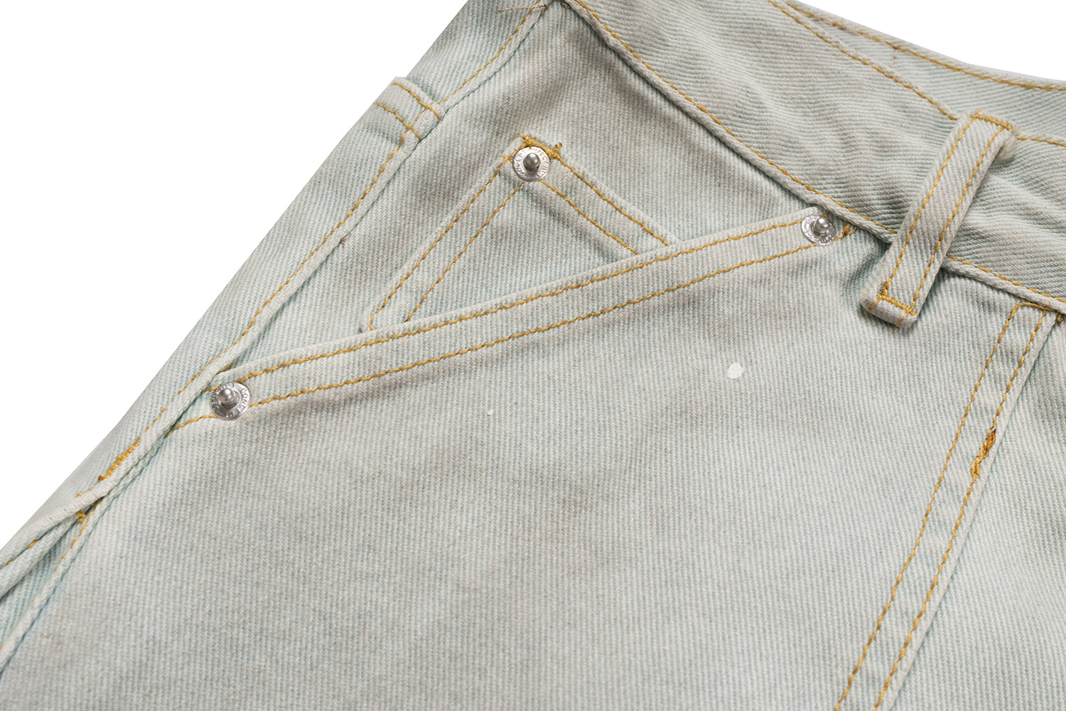 Omirad Distressed Painter-Wash Wide-Leg Jeans | 100% Cotton