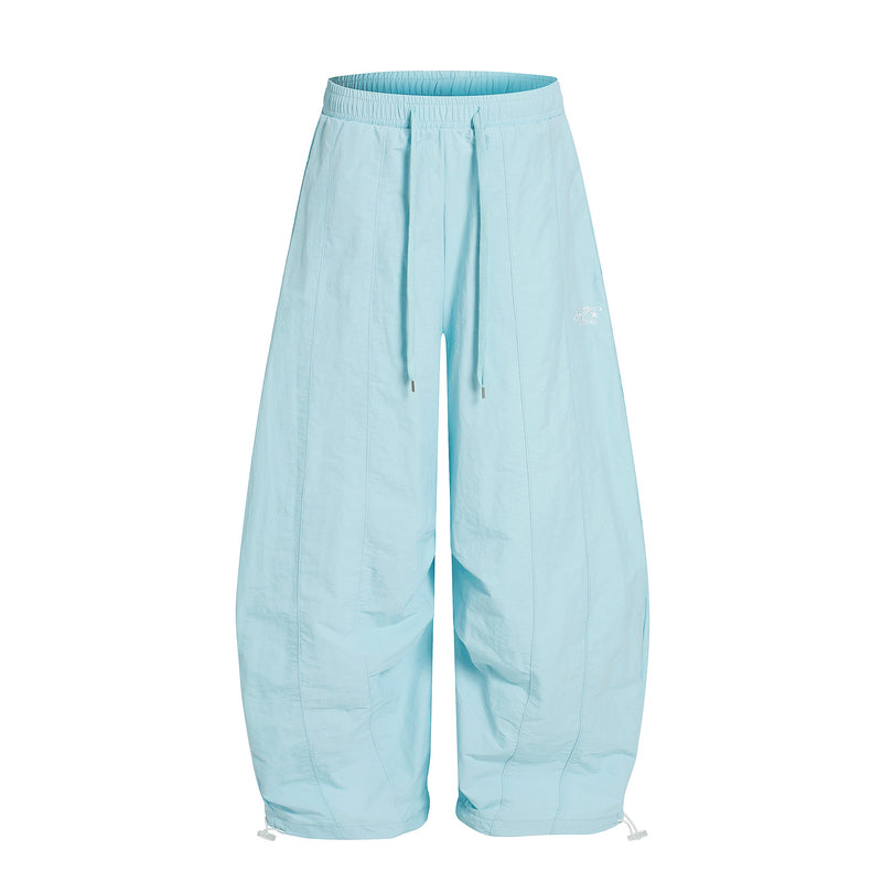 Pastel Nylon Stacked Balloon Pants | Streetwear Trousers