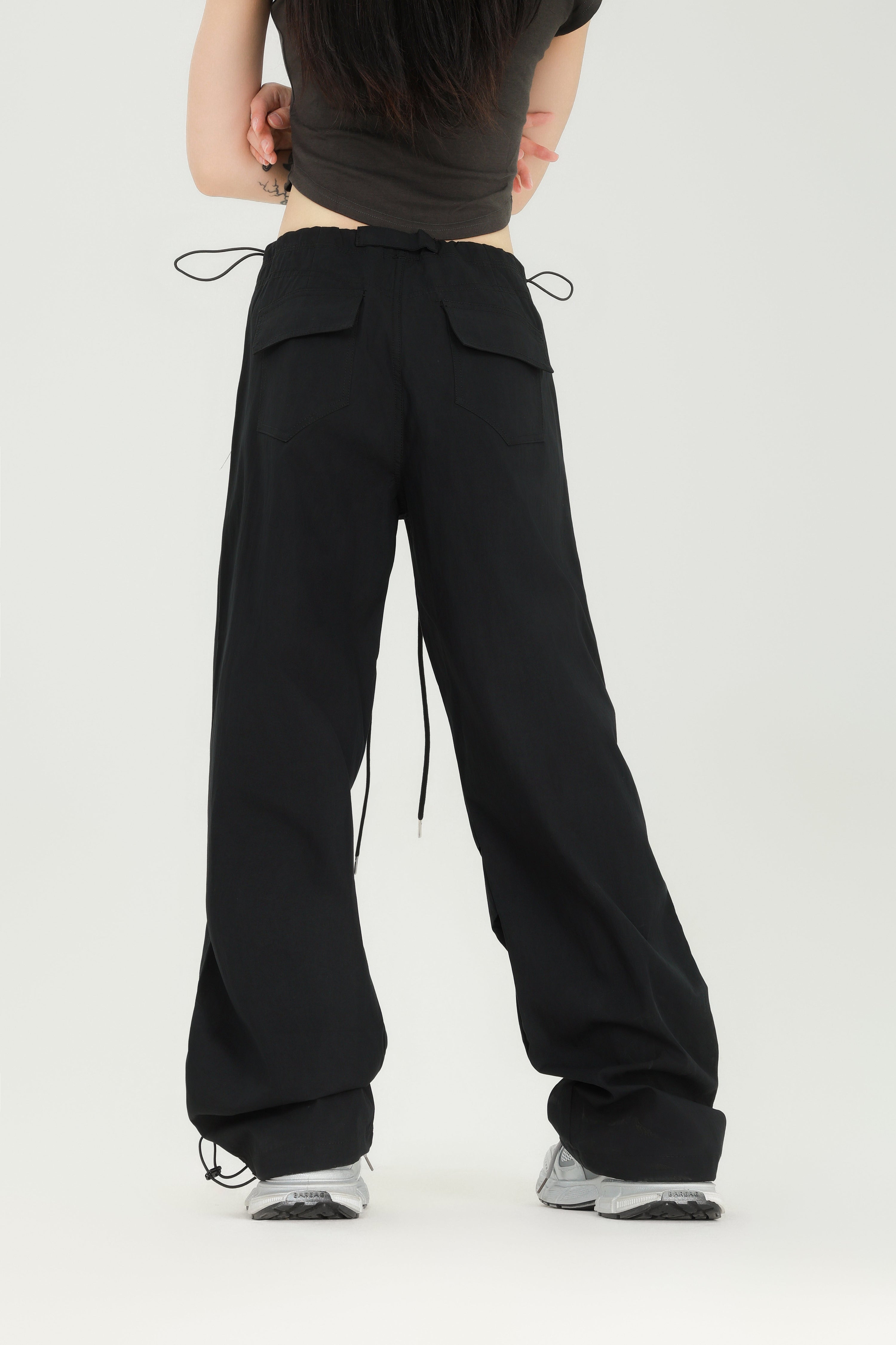 Omirad Tech Drawstring Utility Pants | Wide-Leg Parachute