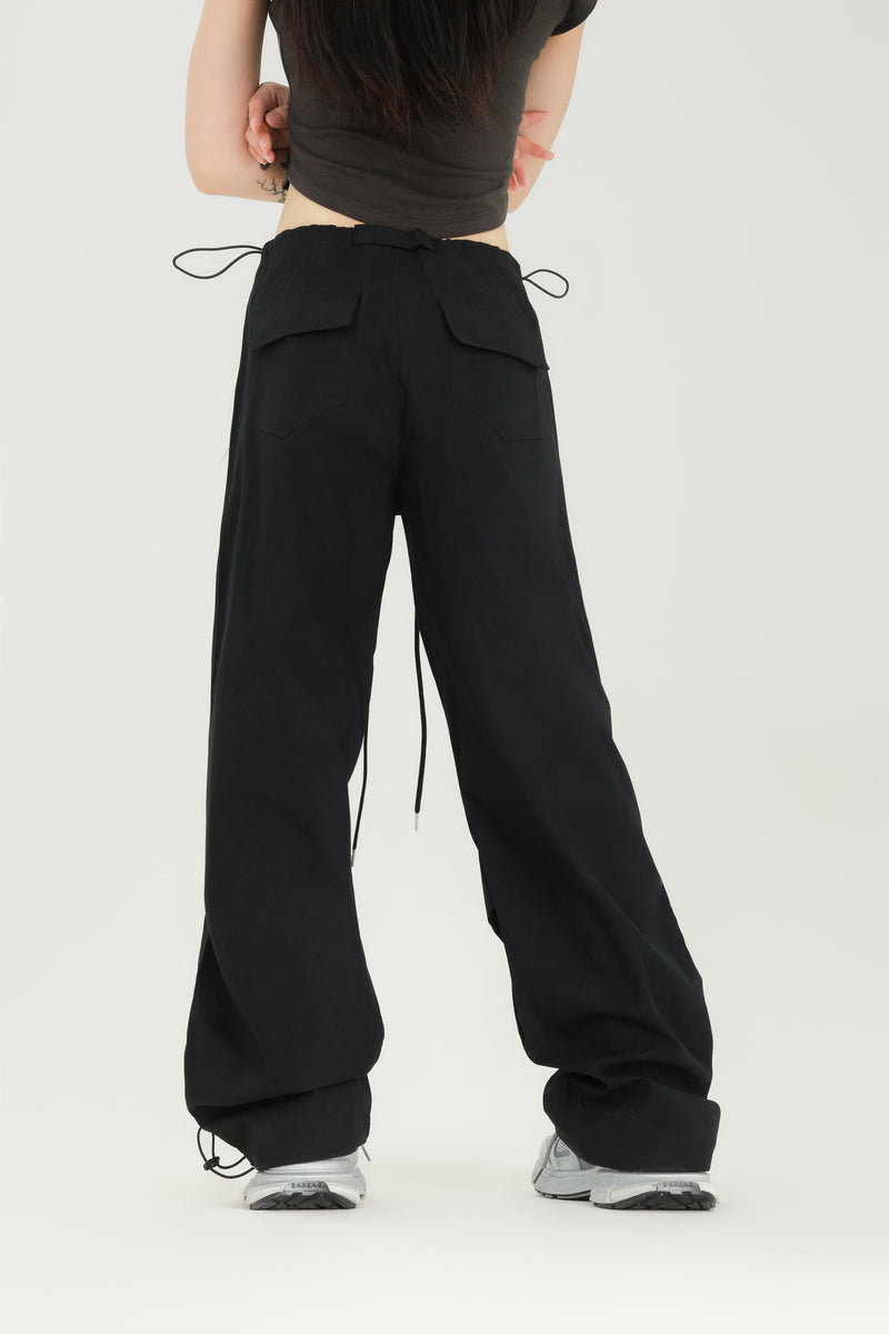 Omirad Tech Drawstring Utility Pants | Wide-Leg Parachute